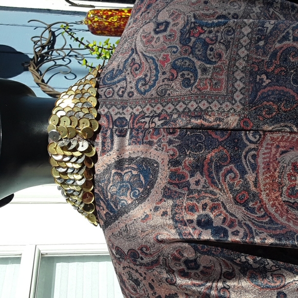 free people gold disc trimmed jacket medium, new - Picture 4 of 7